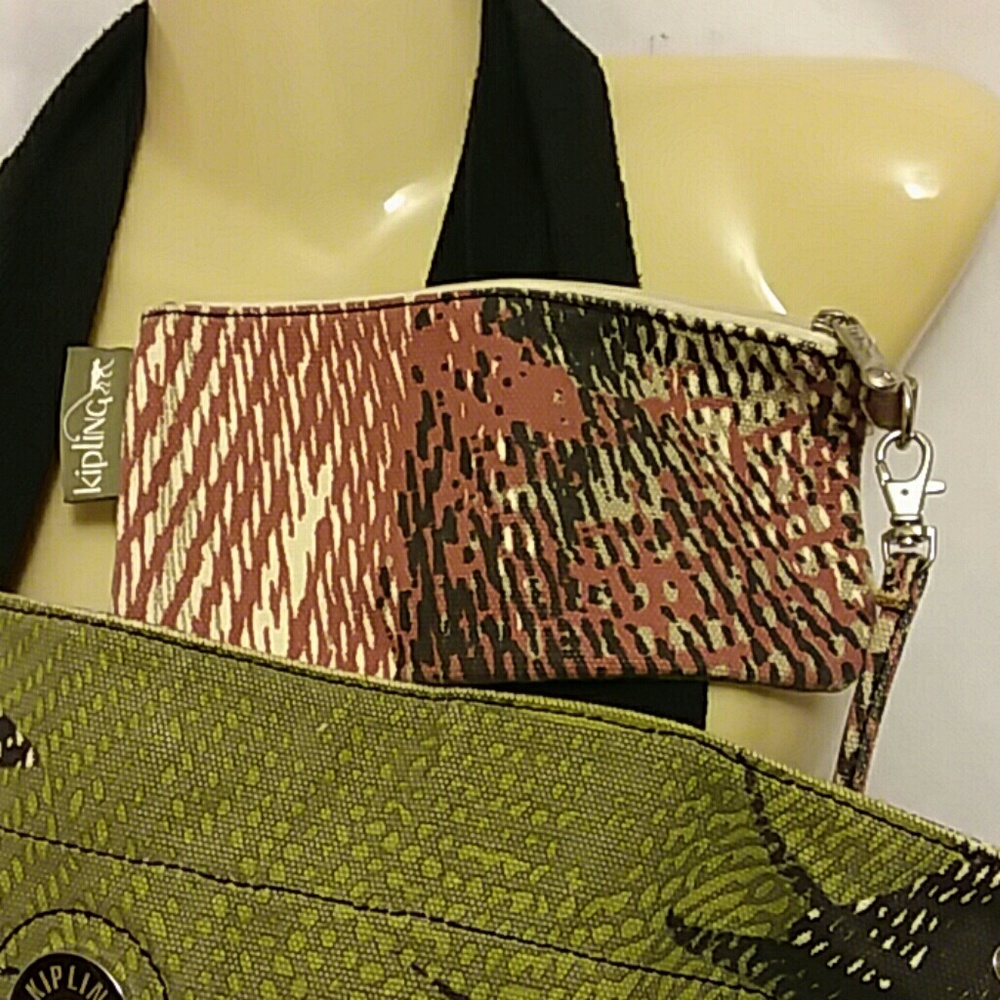 Kipling Ryne Print Circular Large Tote Bag & Pouch - image 2